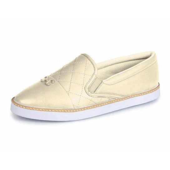 Tênis Capodarte Slip On Matelassê Feminino - Off White