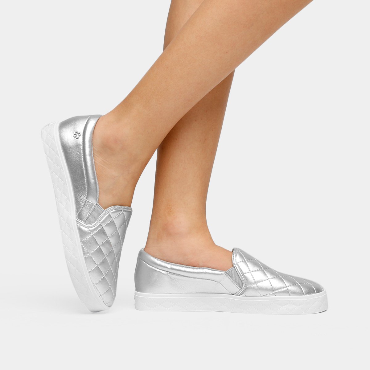 Tênis Capodarte Logo - Prata | Netshoes