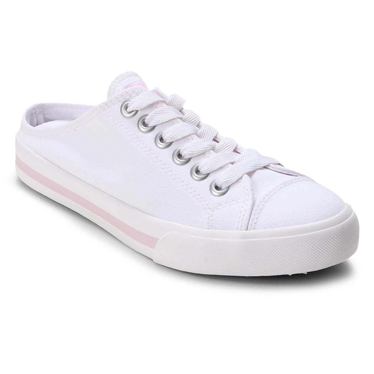 Tênis Capricho Mule Canvas Feminino - Branco | Zattini