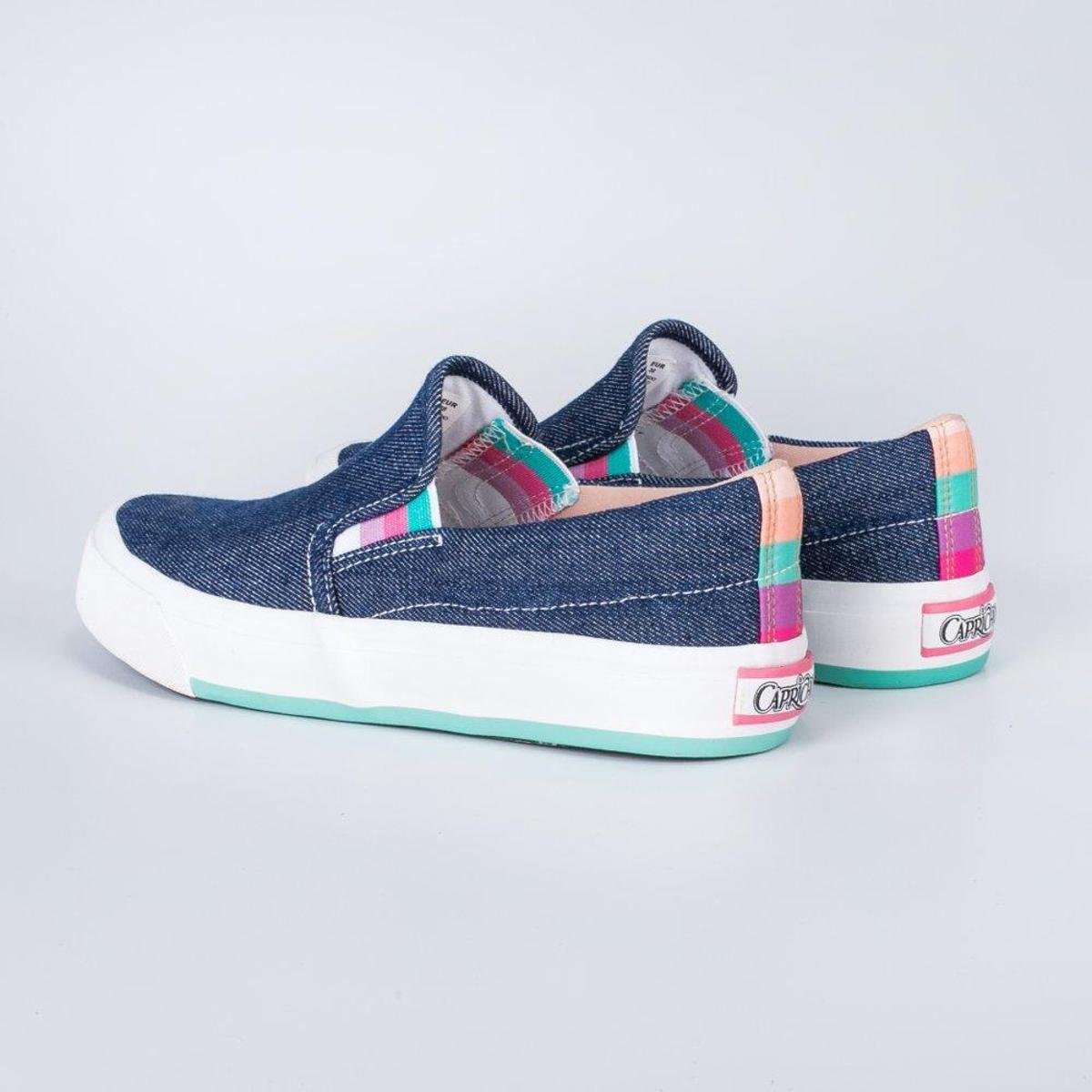 Tênis Capricho Shoes Iate Canva Stripes Blue Zattini