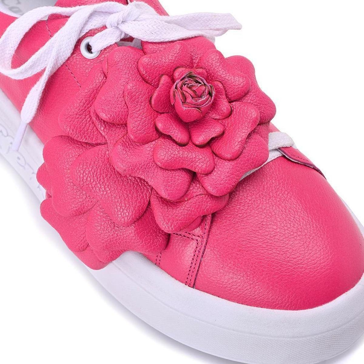 Tênis Carmen Steffens Flower Removivel Feminino - Rosa | Zattini