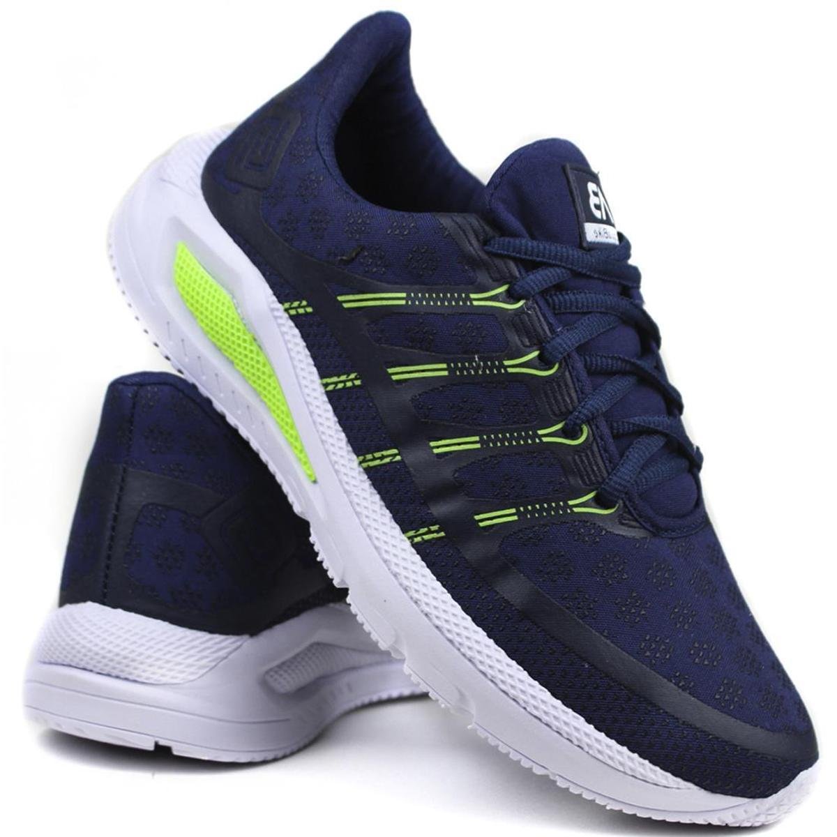 Tenis Casual Caminhada Academia em Nylon Masculino - Marinho Menor preço em Tenis Casual Caminhada Academia em Nylon Masculino - Marinho