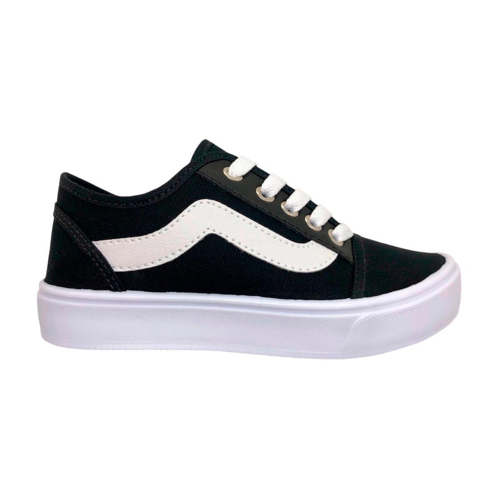 Tênis Casual Comfort Estiloso Menino Ortobessa Preto 33/34