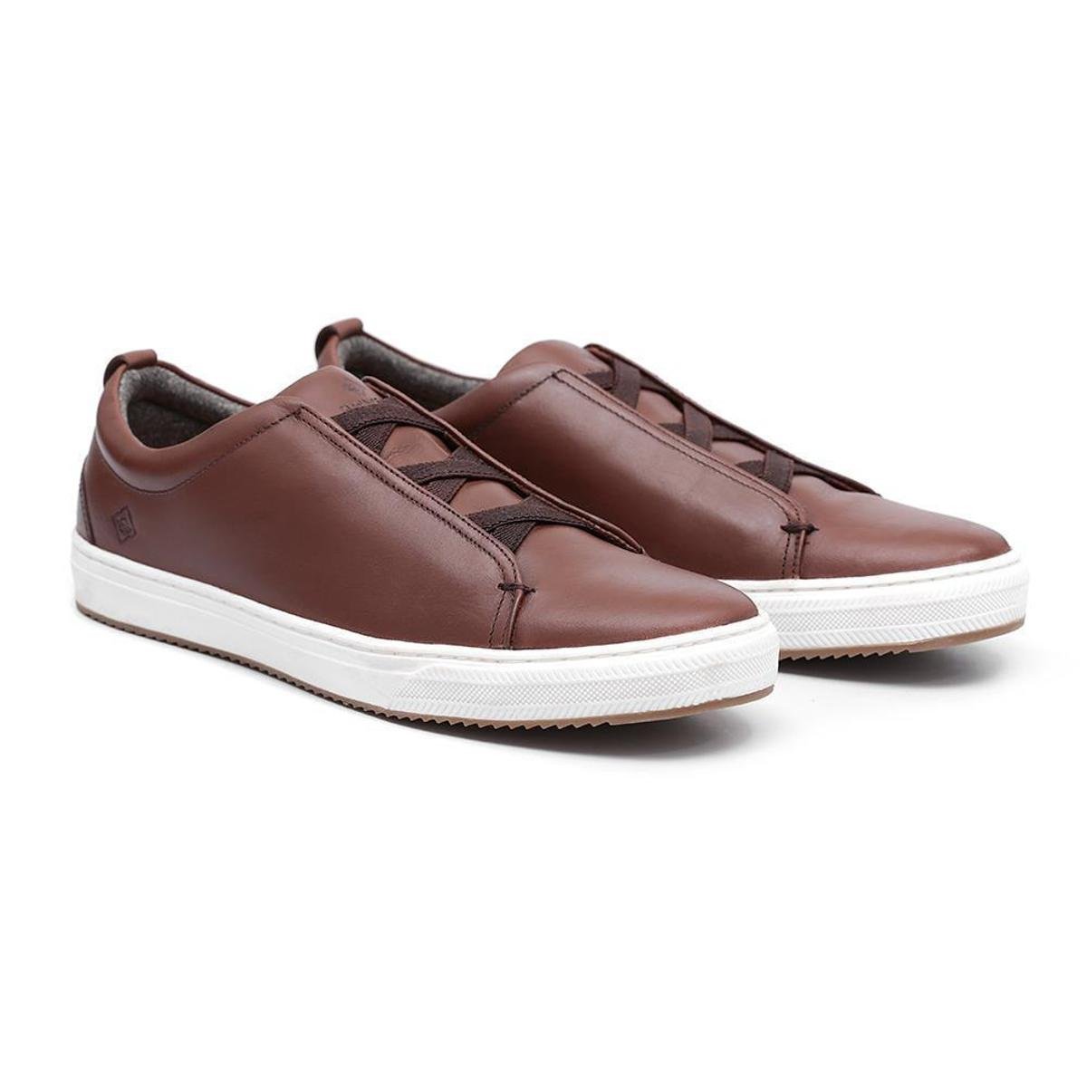 tenis casual de couro masculino