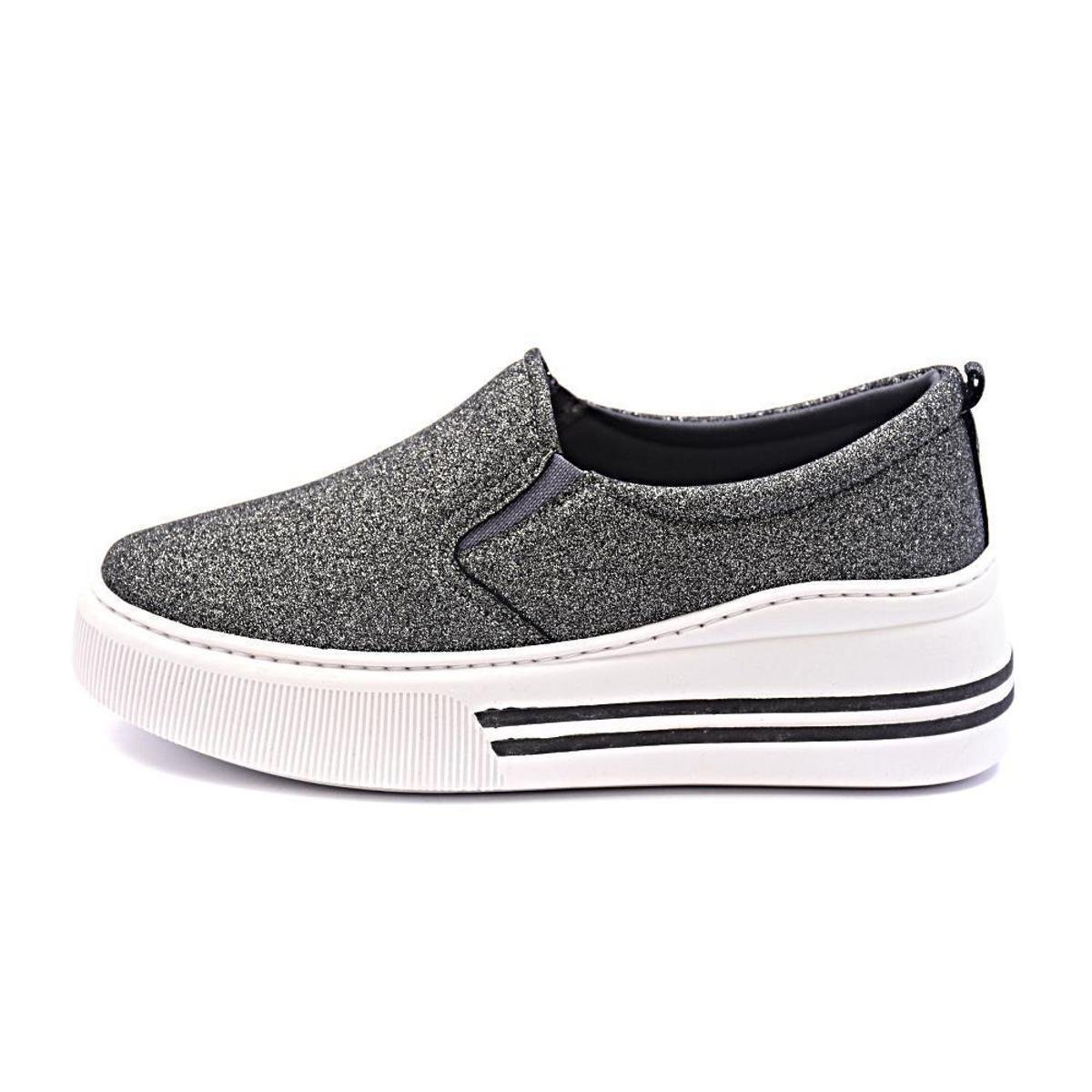 tenis casual feminino cinza
