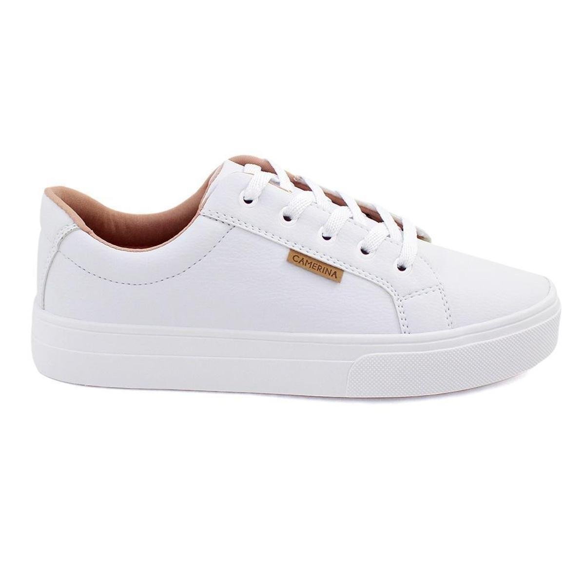 Tenis Casual Feminino Branco Original Confortavel - Branco Menor preço em Tenis Casual Feminino Branco Original Confortavel - Branco