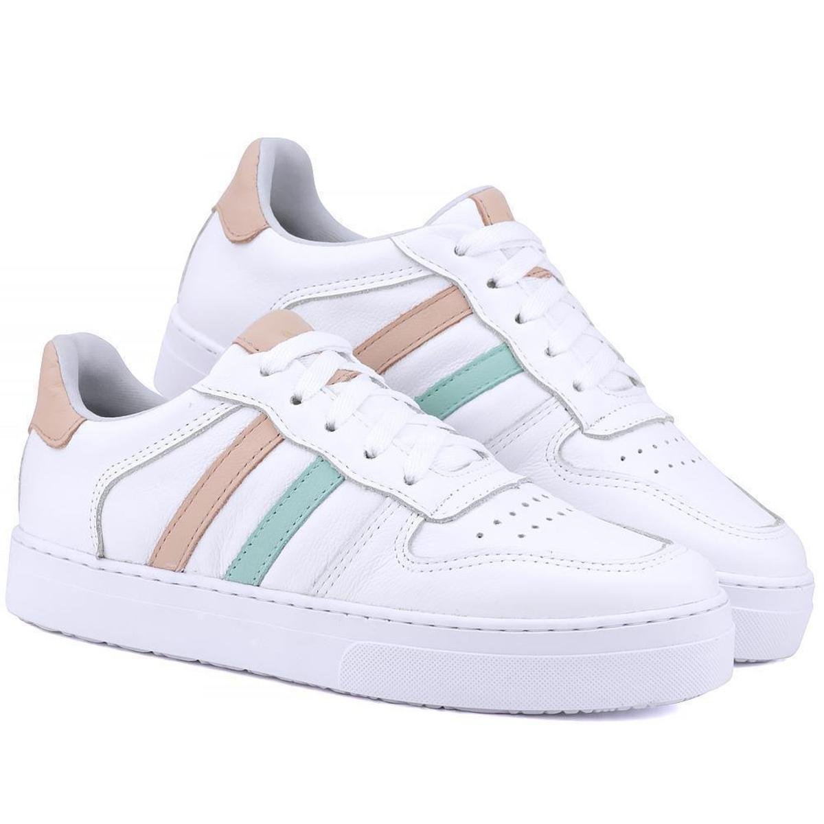 Tênis Casual Feminino Couro Flatform Conforto Moderno Menor preço em Tênis Casual Feminino Couro Flatform Conforto Moderno