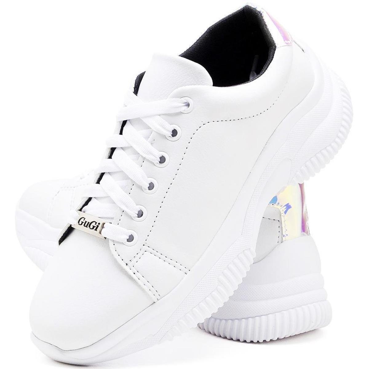 Tênis Casual Feminino Plataforma Chunky JG - Branco | Zattini