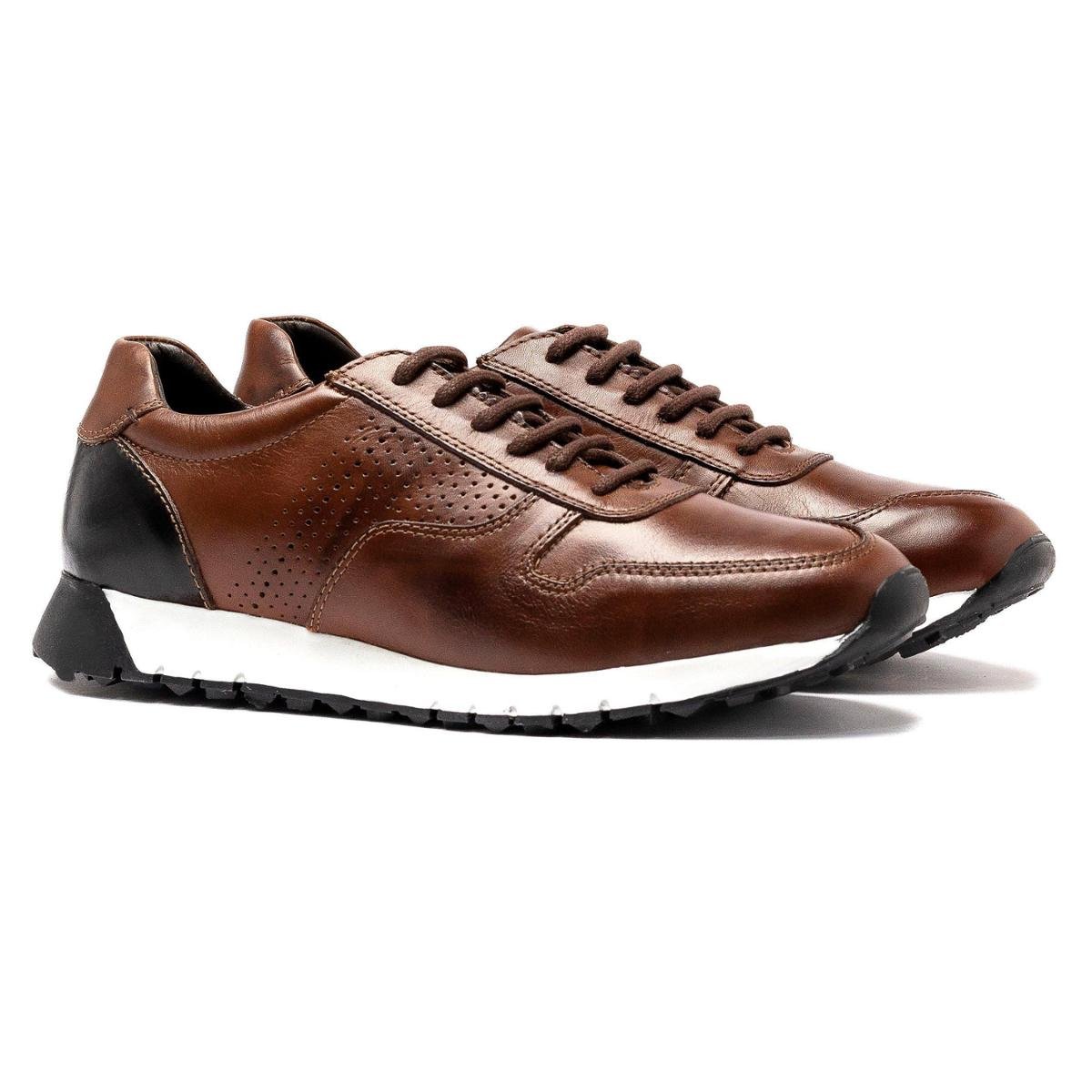 Tenis Casual Jogging Balder Couro Masculino - Café Menor preço em Tenis Casual Jogging Balder Couro Masculino - Café