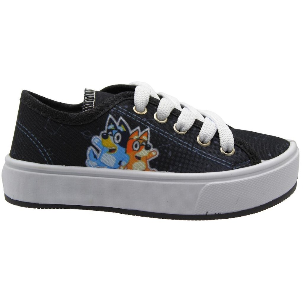 Tênis Casual Juvenil Ortobessa Bluey E Bingo Cadarço Menino