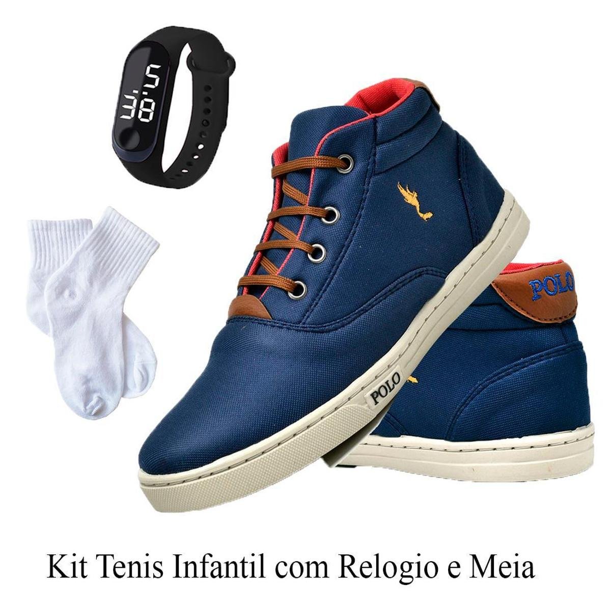 Tênis Casual Masculino Infantil Juvenil Menino na Cor com Meia e Relógio Digital do 27 ao 36 é ruim? Tênis Casual Masculino Infantil Juvenil Menino na Cor com Meia e Relógio Digital do 27 ao 36 é boa?