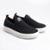 Tênis Casual Masculino Knit Slip On Sem Cadarço Calce Fácil - Preto