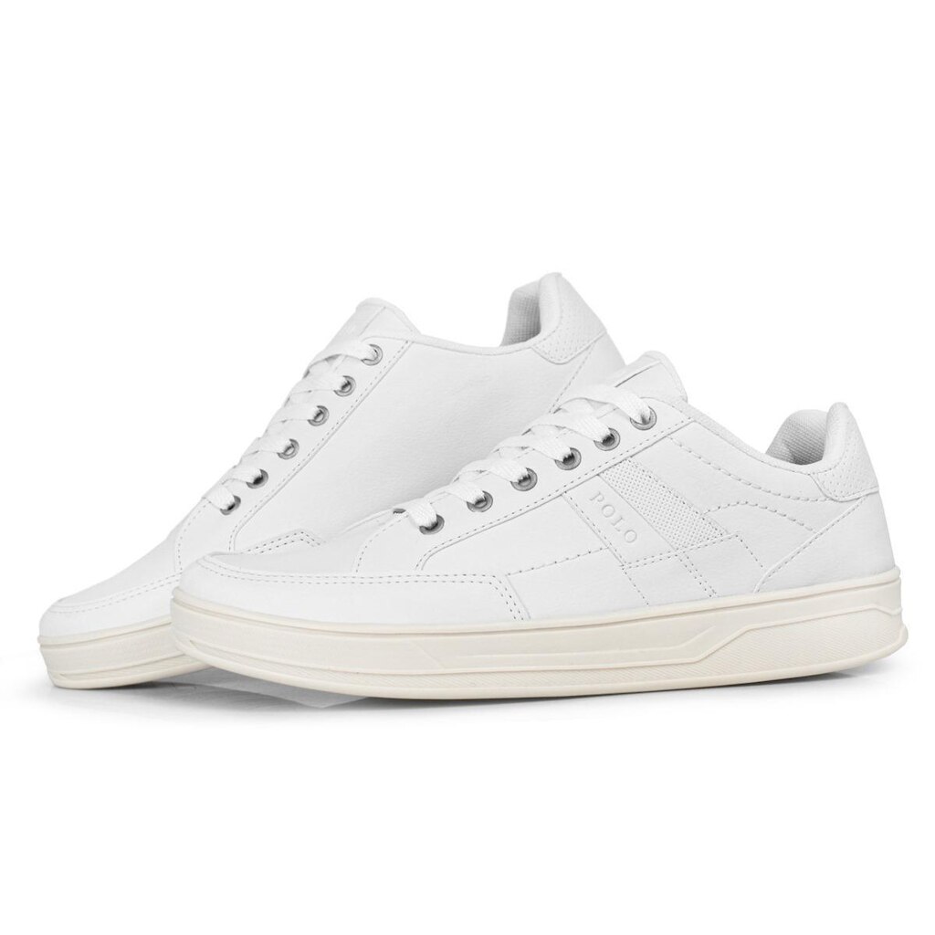 Tênis casual masculino Polo couro sintético confortável