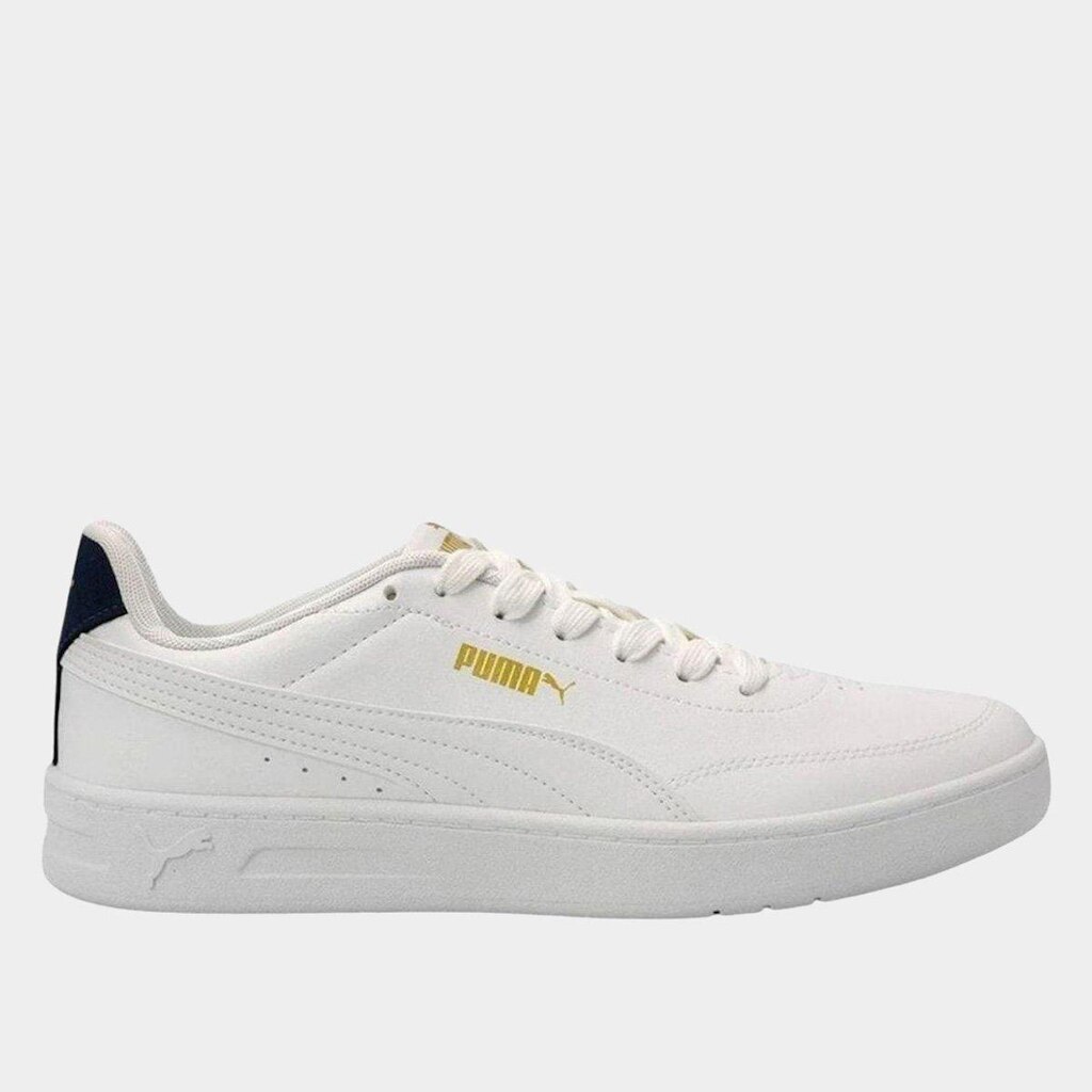 Tênis Casual Masculino Puma Court Classic Clean Bdp Branco White/Navy/Team Gold 37