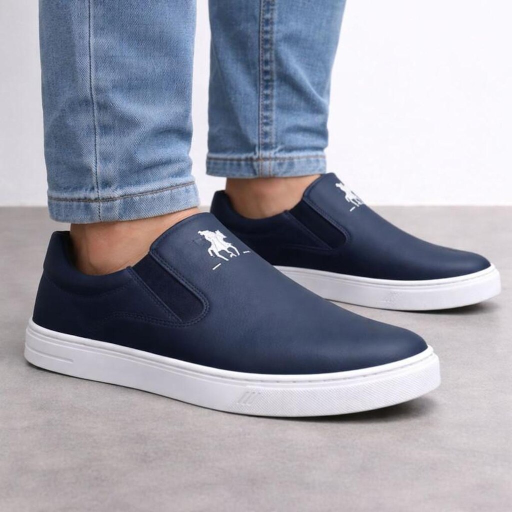 Tênis Casual Masculino Slip On Calçe Facil Polo CWB Adulto e Infantil Street 02