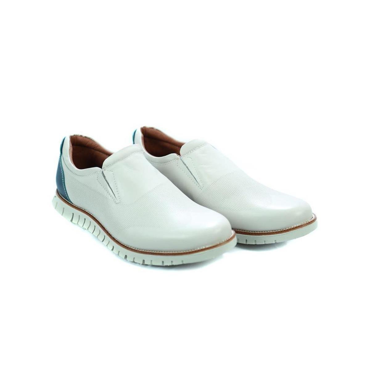 Tênis Casual Masculino Slip On Couro Confortável Macio Leve - Branco |  Zattini