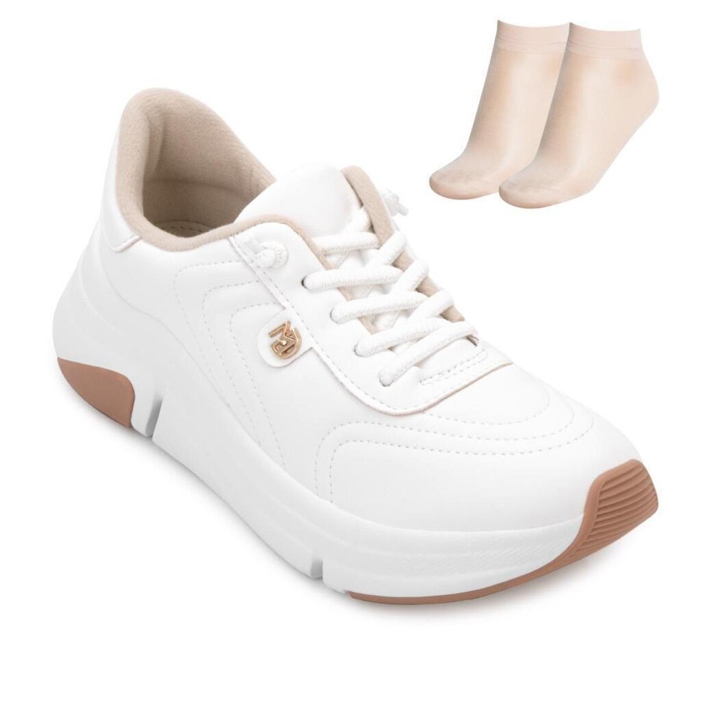 Tênis Casual Modare B-N e Meia MD25-74011