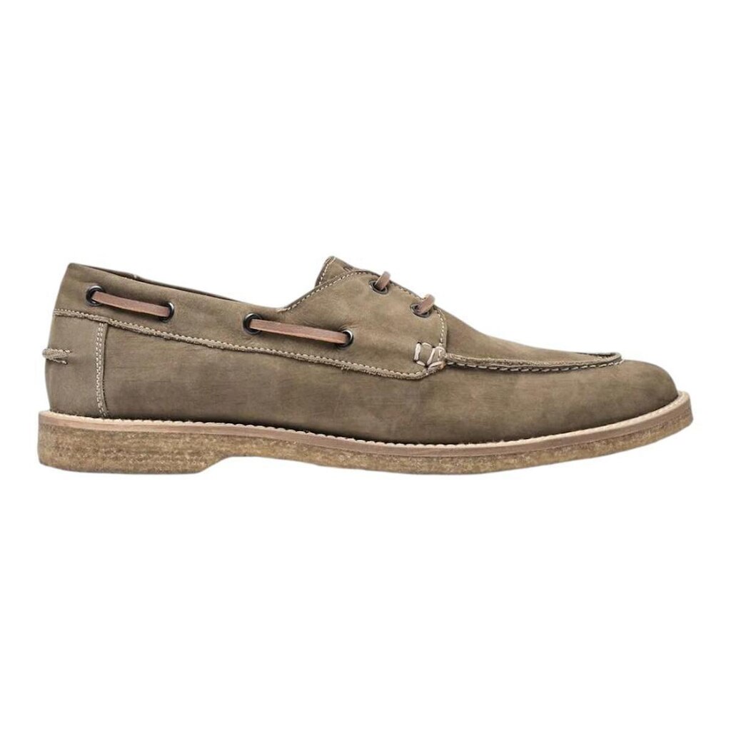 Tênis Casual Oficina Sider Boat Couro Verde Oliva Masculino