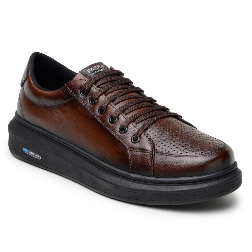 Tênis Casual Polo Masculino Cano Baixo Sola Reta Couro