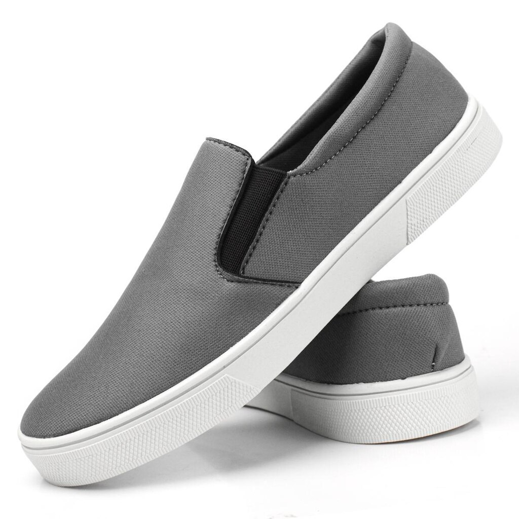 Tênis Casual Slip On em Lona Sem Cadarço Leve Urban