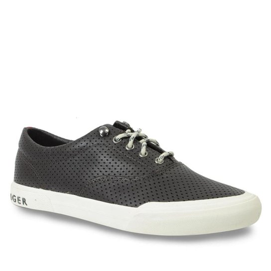 Tênis Casual Tommy Hilfiger com Perfuros Masculino - Marrom