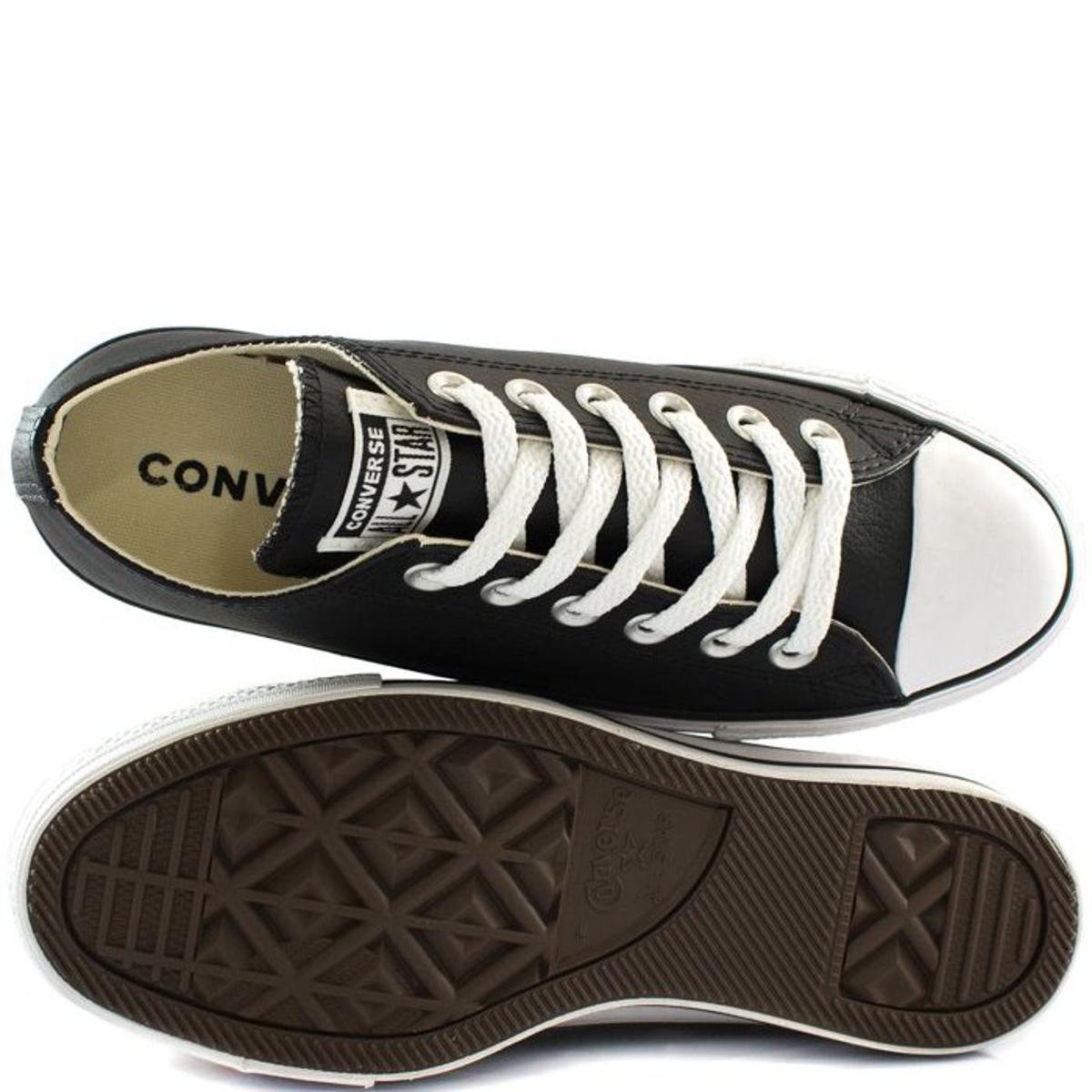 all star flatform preto couro