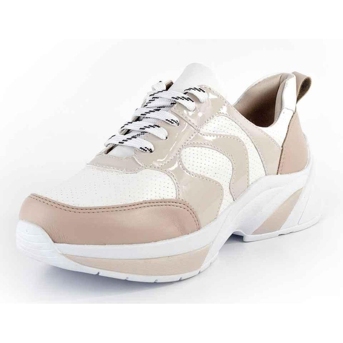 Tênis Chuky Recortes New Pele Bendito Conforto Feminino - Branco | Zattini