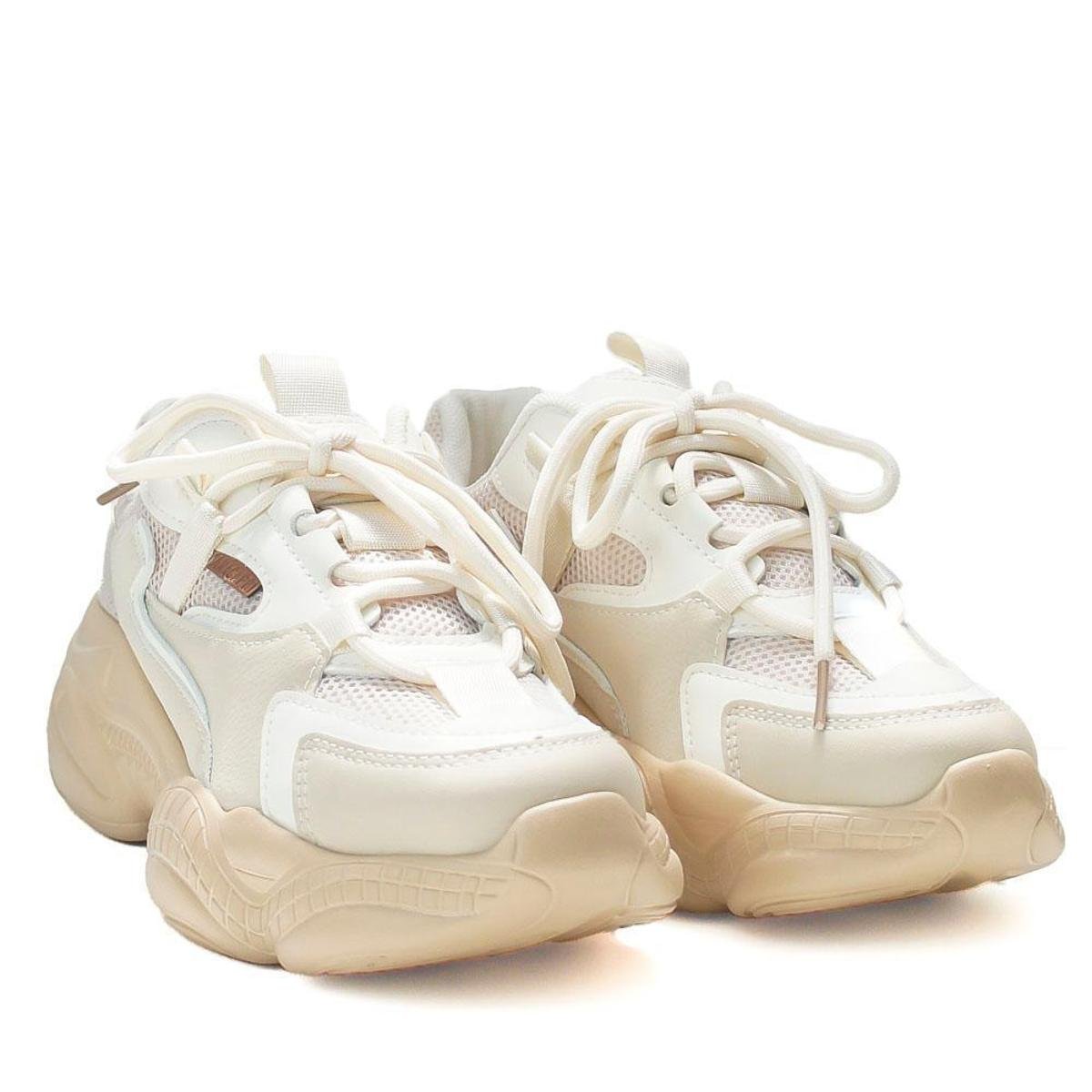 TÊNIS CHUNKY BRANCO E NUDE BETINA C 30520 0001 0002 ANACAPRI Zattini