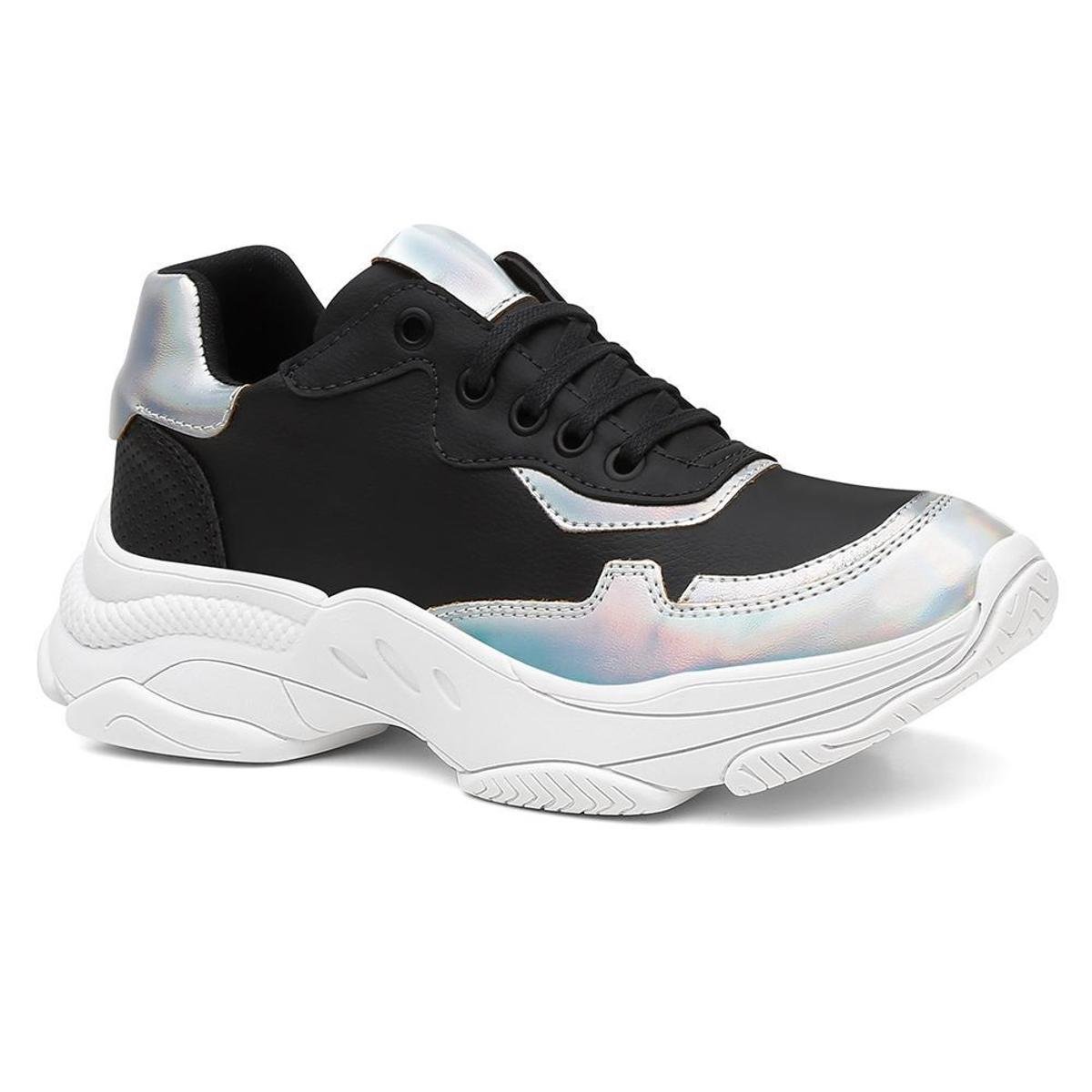 Tênis Chunky Feminino Sneaker Plataforma Form's Menor preço em Tênis Chunky Feminino Sneaker Plataforma Form's
