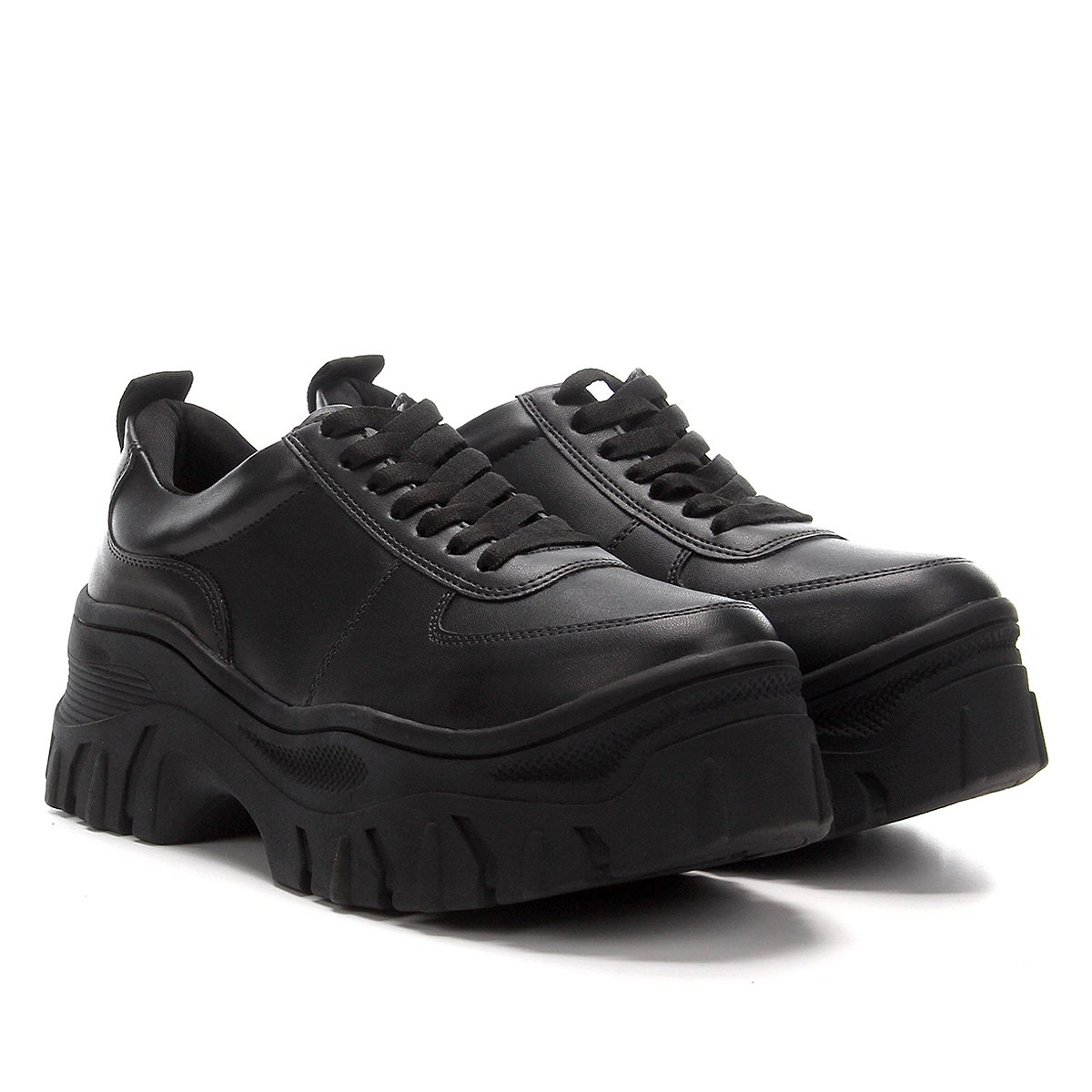 Tênis Chunky Santa Lolla Plataforma Recortes Feminino - Preto | Zattini