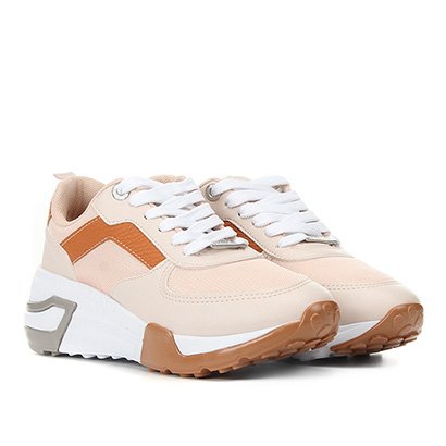 tênis vizzano recortes rosa