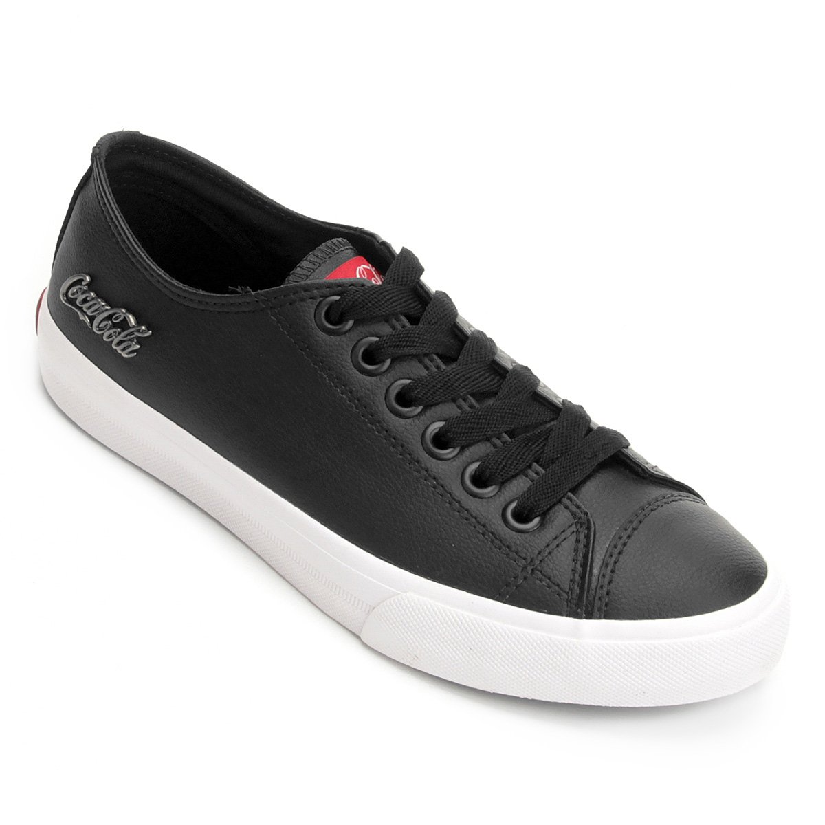 Tênis Coca-Cola Basket Floater Low Feminino - Preto Menor preço em Tênis Coca-Cola Basket Floater Low Feminino - Preto