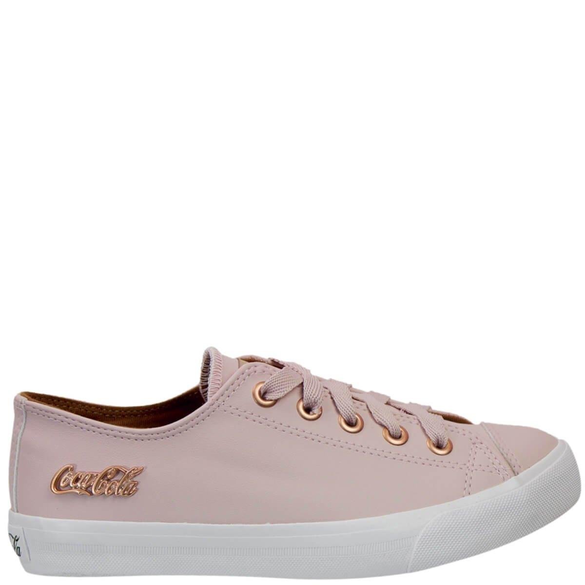 tenis coca cola basket floater low rosa