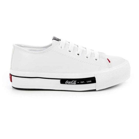 Tênis Coca Cola Daytona Plataforma Town Branco Feminino