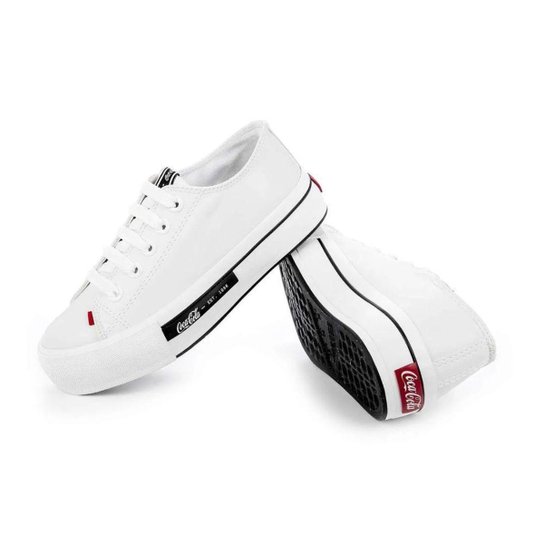 Tênis Coca Cola Daytona Plataforma Town Branco Feminino