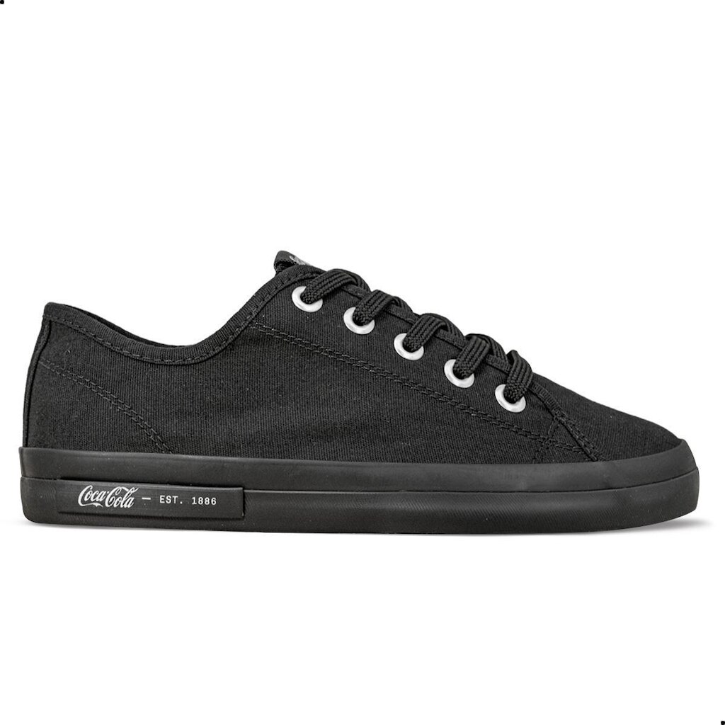 Tênis Coca Cola Plaza Canvas Black Unissex | Preto
