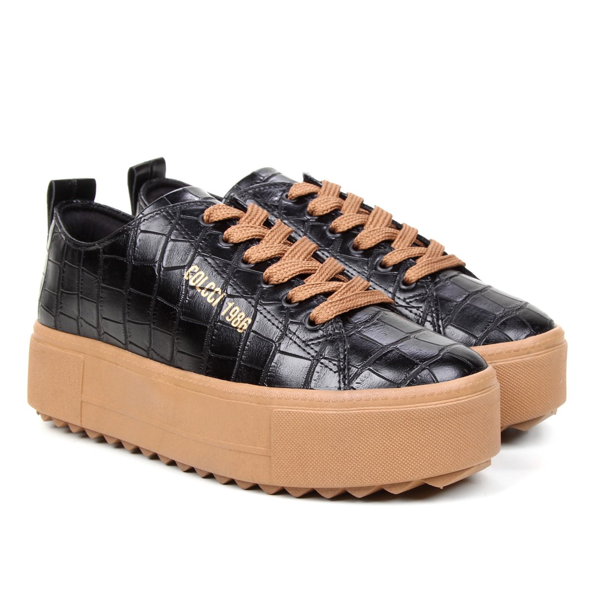 Tênis Colcci Croco Plataforma Feminino - Branco+Preto é ruim? Tênis Colcci Croco Plataforma Feminino - Branco+Preto é boa?