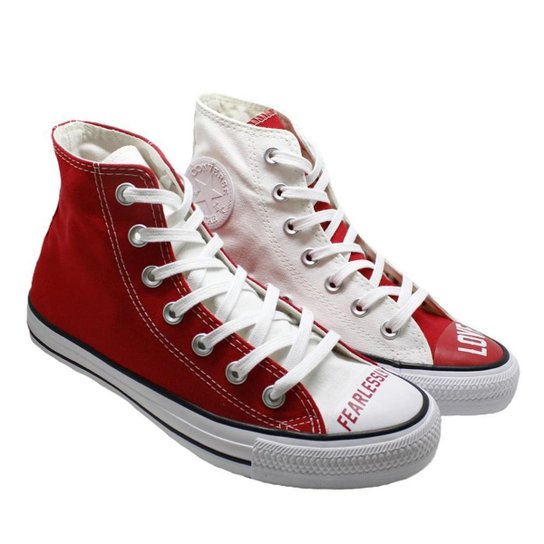 Converse Chuck Taylor All Star Vinho De Couro Star Cano Alto