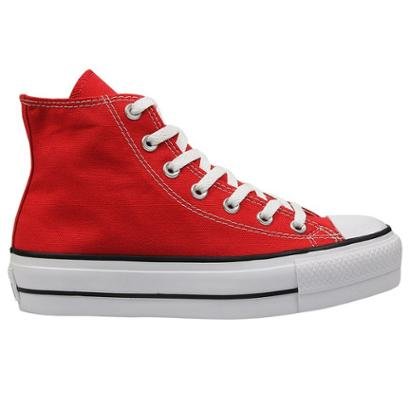 all star vermelho cano médio