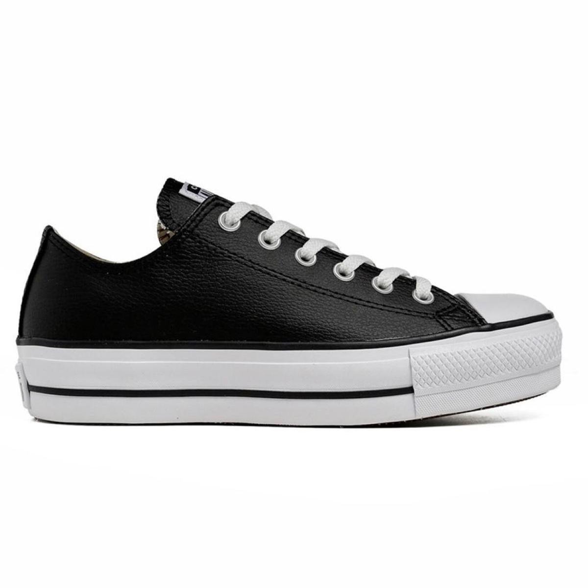 TÊNIS CONVERSE FEMININO CHUCK TAYLOR ALL STAR LIFT - Preto+Branco Menor preço em TÊNIS CONVERSE FEMININO CHUCK TAYLOR ALL STAR LIFT - Preto+Branco