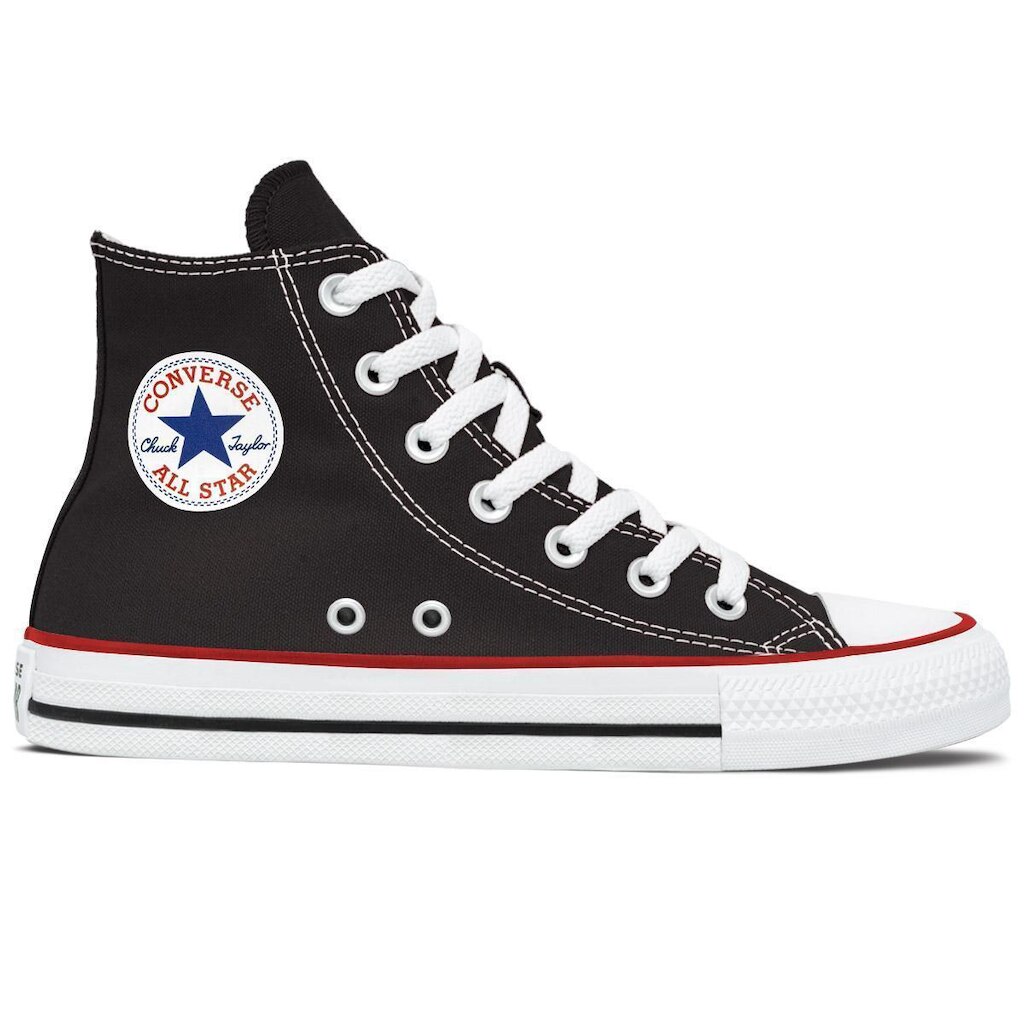 Tênis Converse Lona Unissex Cano Alto Chuck Taylor All Star | Preto Branco