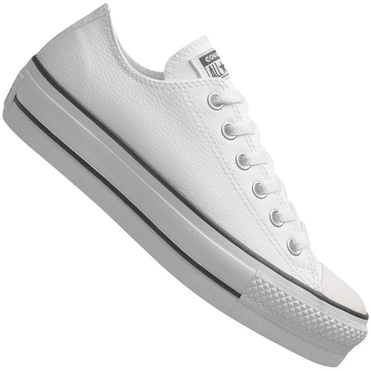 Menor preço em Tênis Converse Unissex Plataforma Sint - Branco e Preto - Branco+Preto