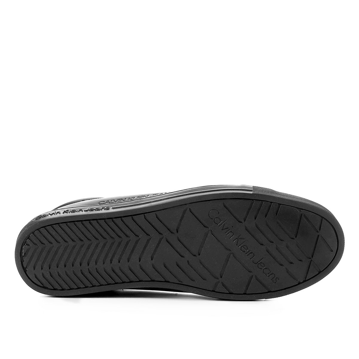 tênis couro calvin klein relevo logo masculino