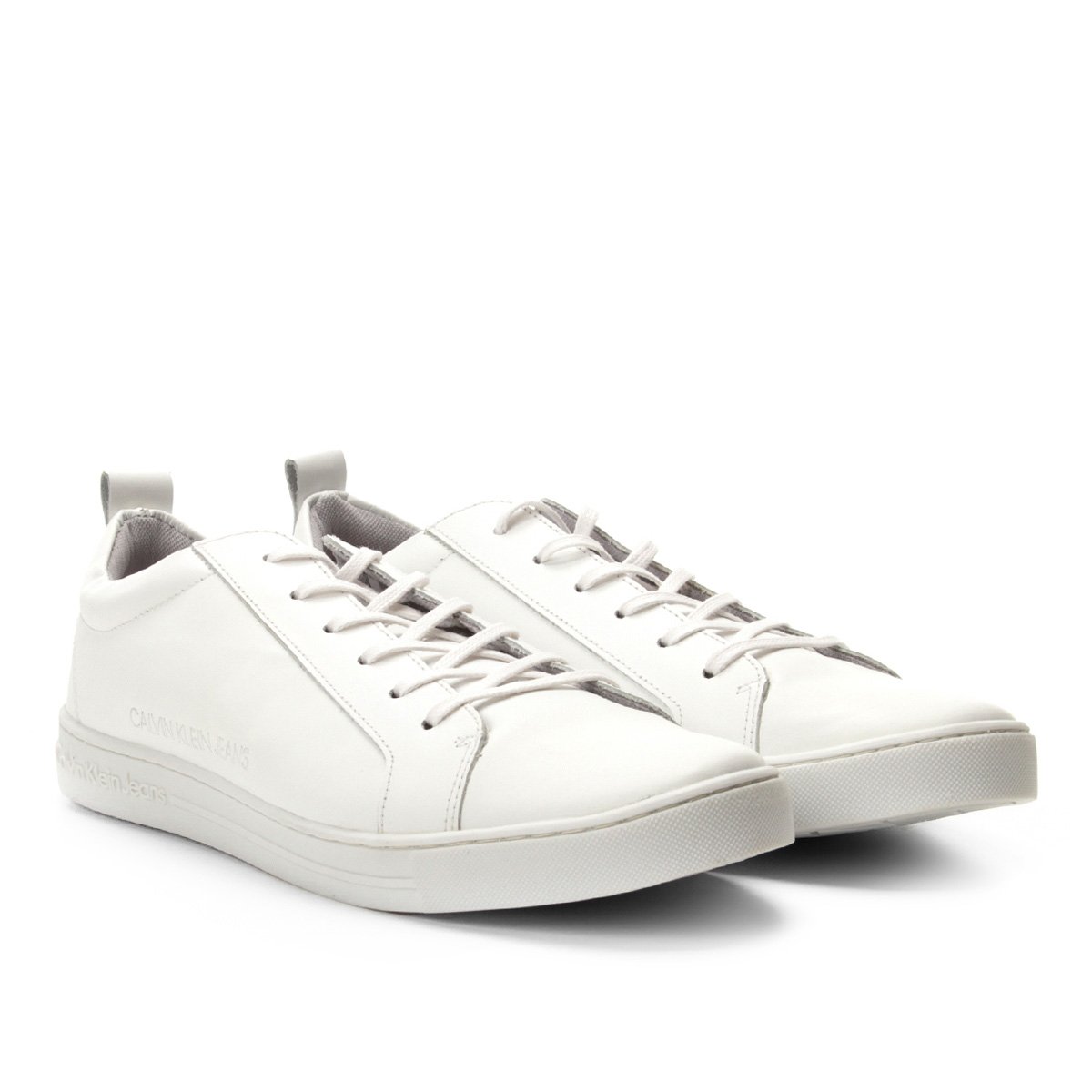 Tênis Couro Calvin Klein Relevo Logo Masculino - Branco é ruim? Tênis Couro Calvin Klein Relevo Logo Masculino - Branco é boa?