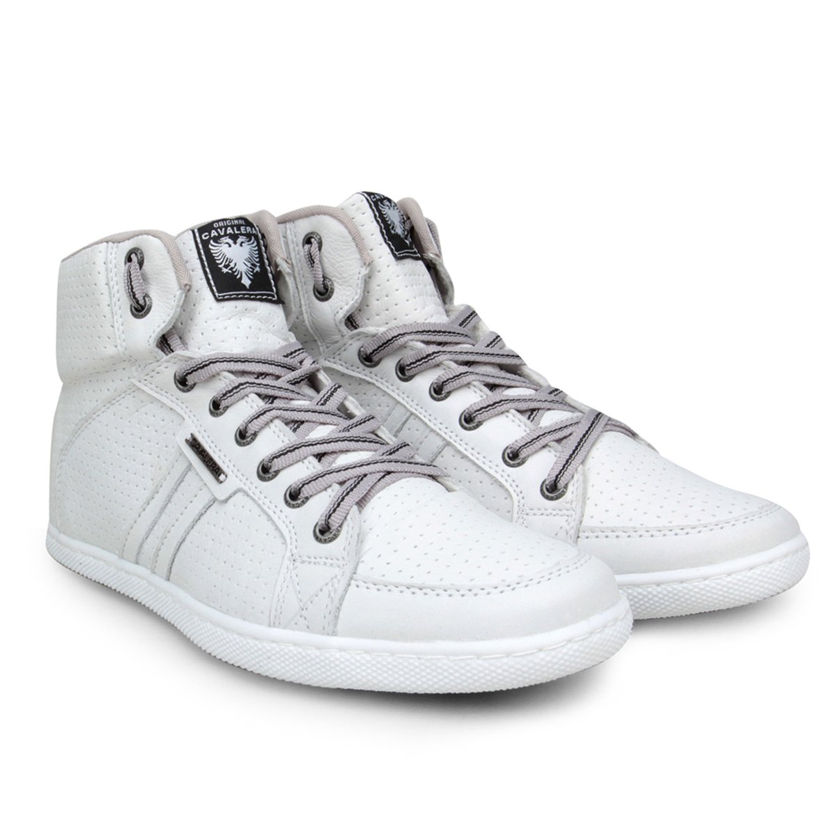 Tênis Couro Cano Alto Cavalera Austin Masculino - Branco | Zattini