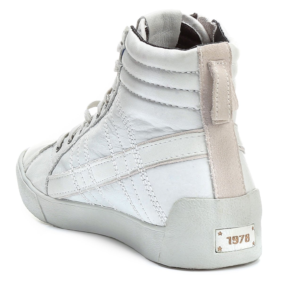 Tênis Couro Cano Alto Diesel D Velows D String Plus Masculino - Branco |  Zattini