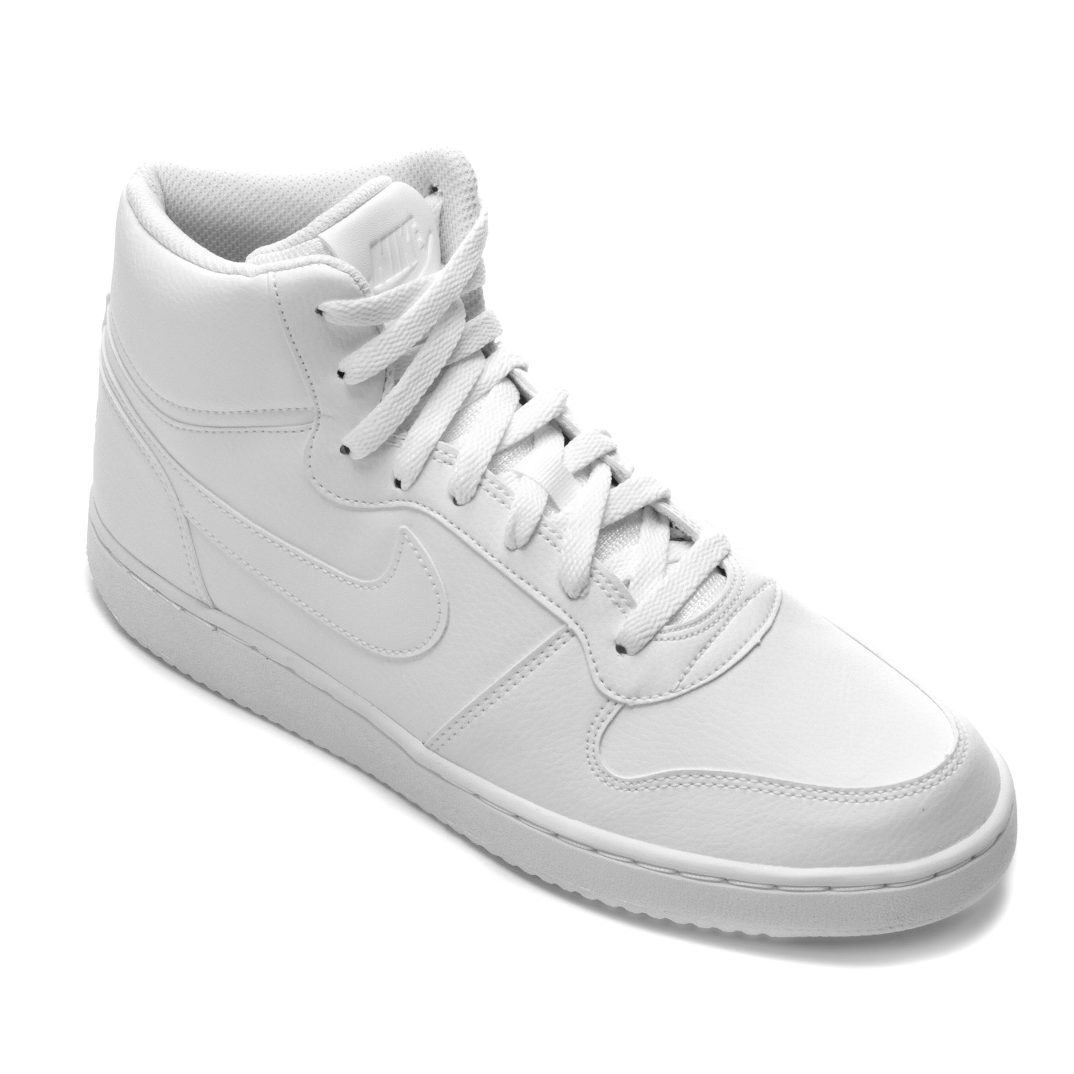Tênis Couro Cano Alto Nike Ebernon Mid Masculino - Branco Menor preço em Tênis Couro Cano Alto Nike Ebernon Mid Masculino - Branco