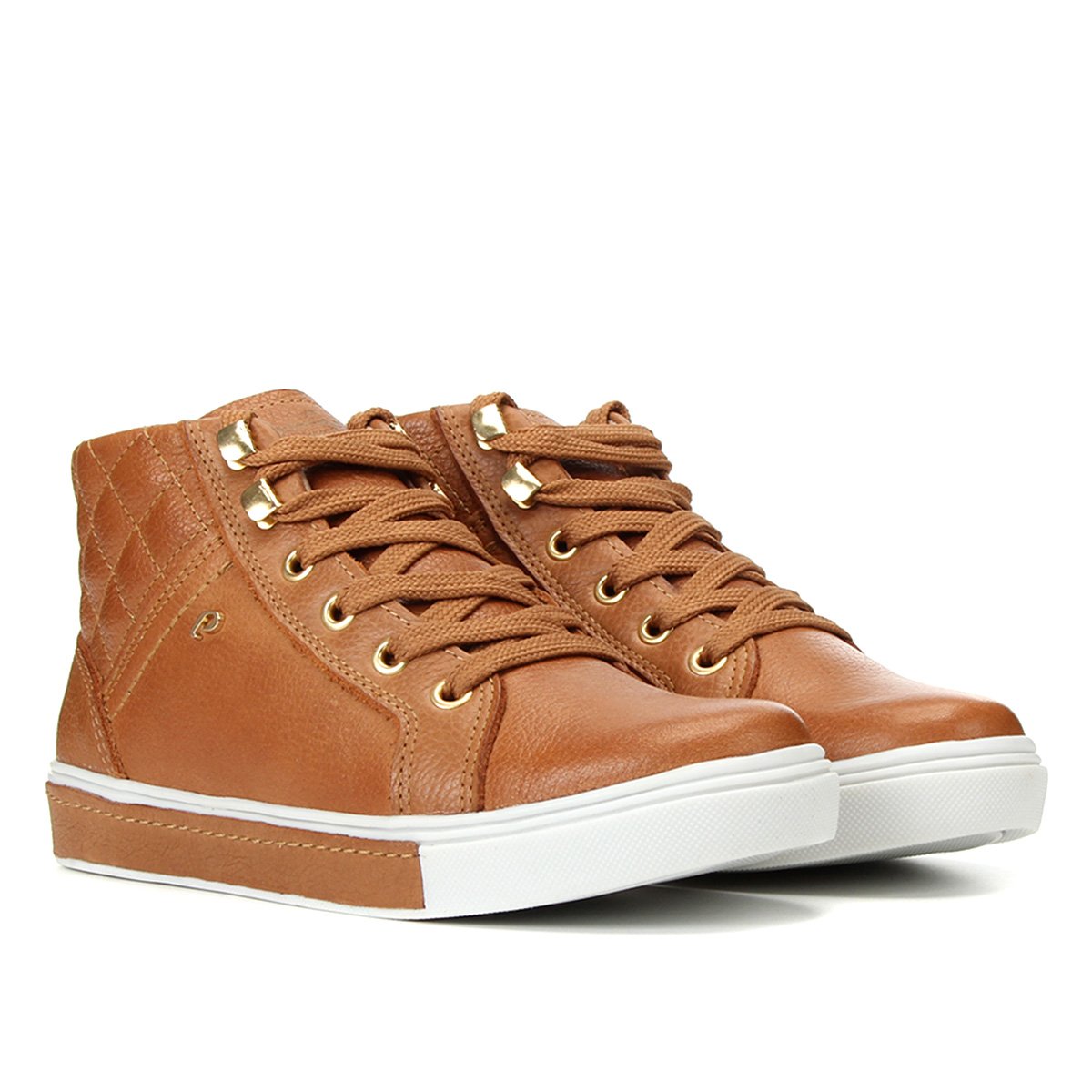 tênis couro cano alto