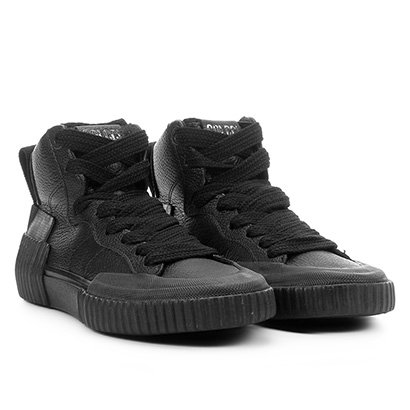 tenis cano medio de couro feminino