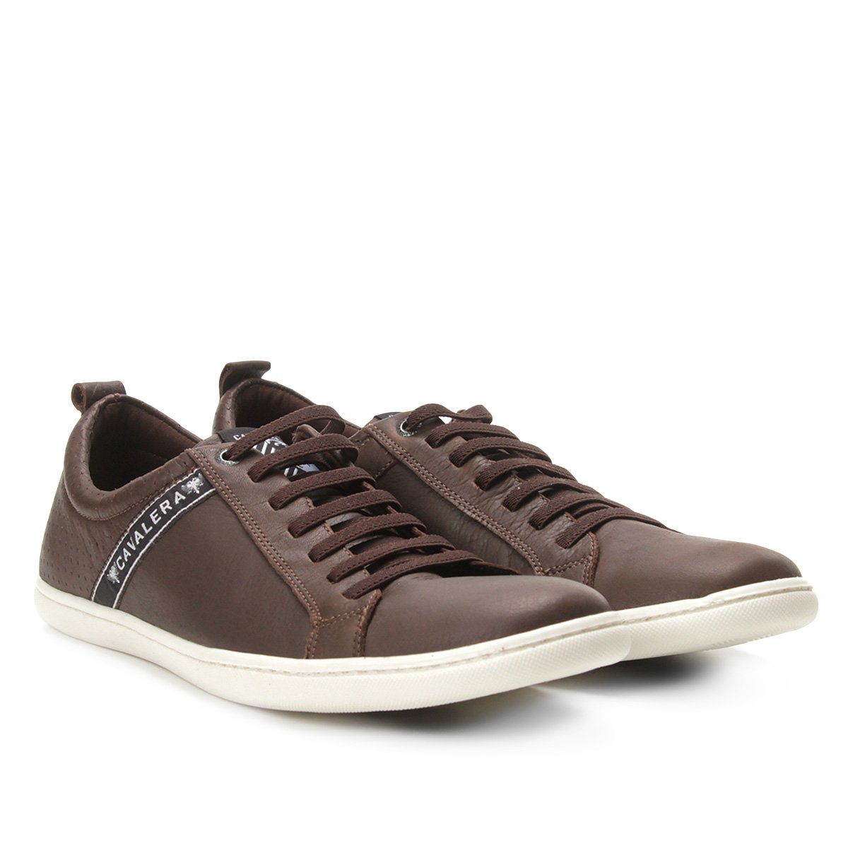 Tênis Couro Cavalera Lucio Masculino - Café Menor preço em Tênis Couro Cavalera Lucio Masculino - Café